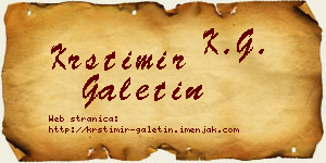 Krstimir Galetin vizit kartica